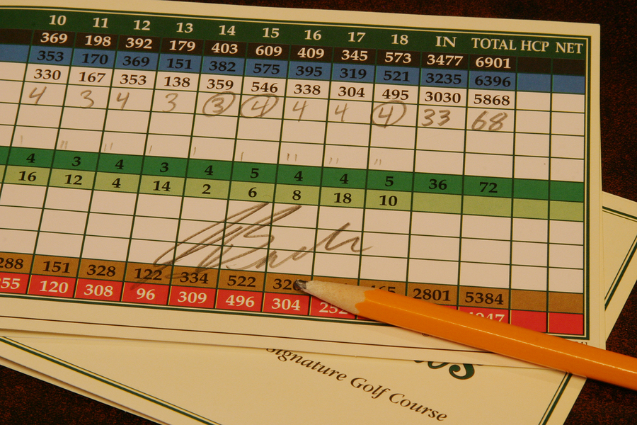 Golf score: Filling out your score card made easy