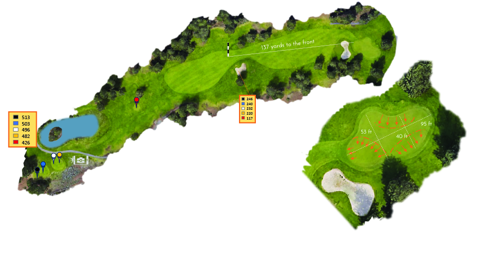 Hole 4 at River's Edge Golf Course in Bend, Oregon
