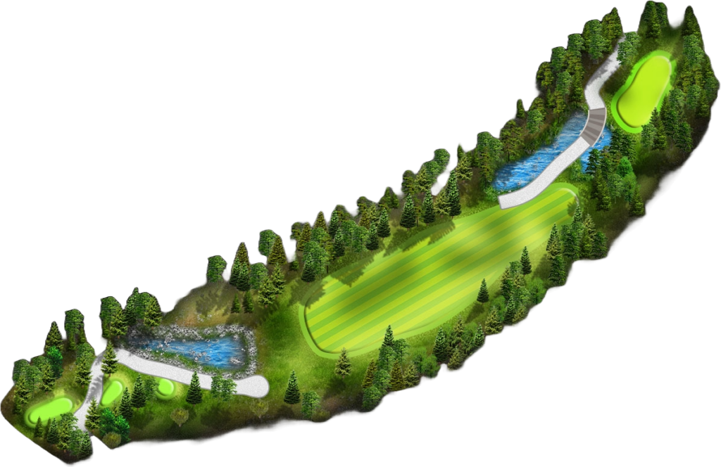 Hole 6 at River's Edge Golf Course in Bend, Oregon