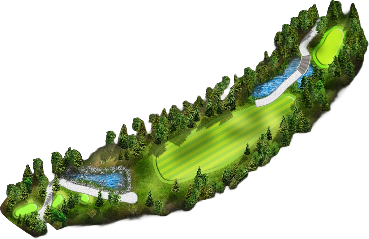 Hole 6 at River's Edge Golf Course in Bend, Oregon