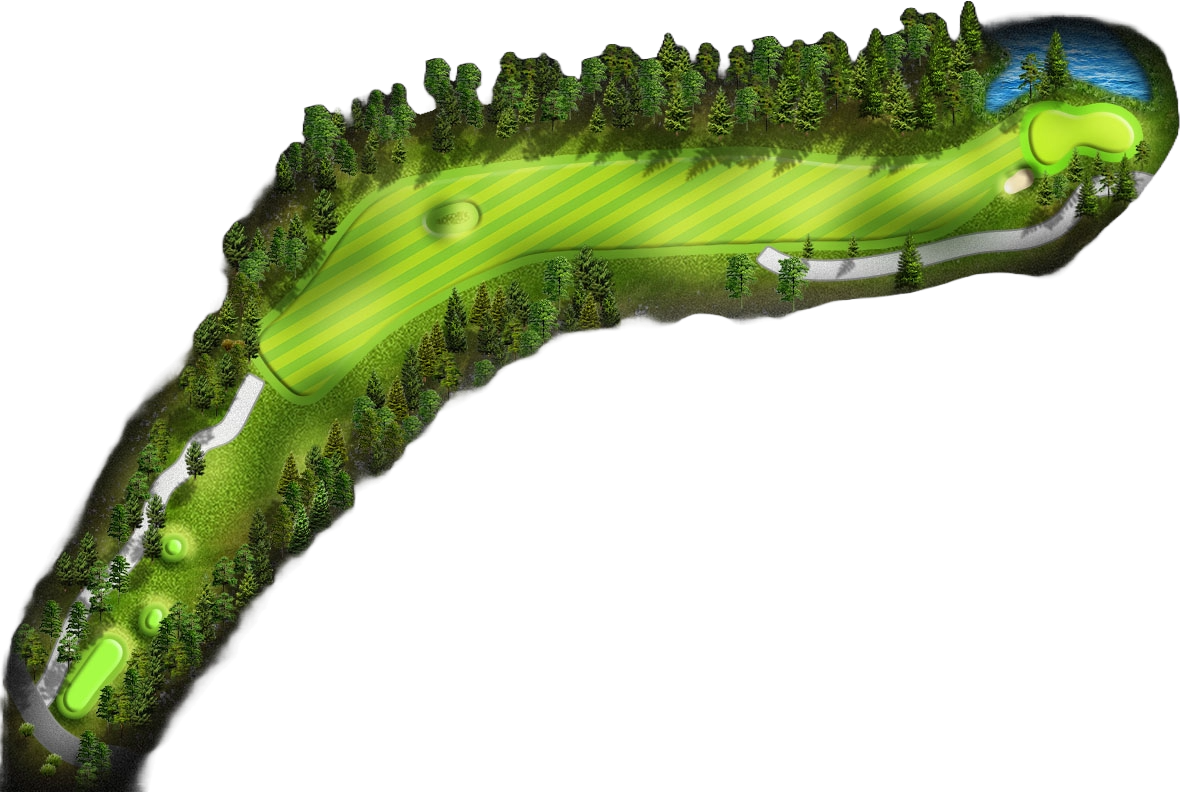 Hole 9 at River's Edge Golf Course in Bend, Oregon